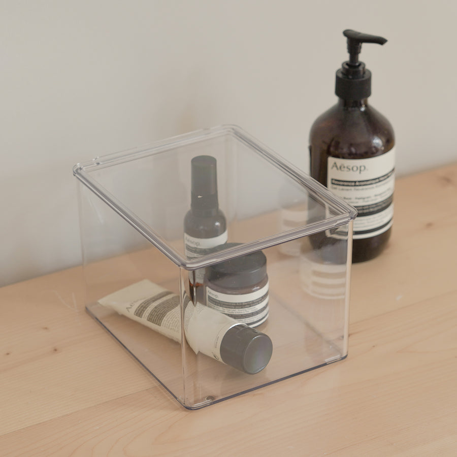 clear organizer box with lid