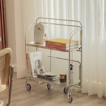 vintage style glass trolley