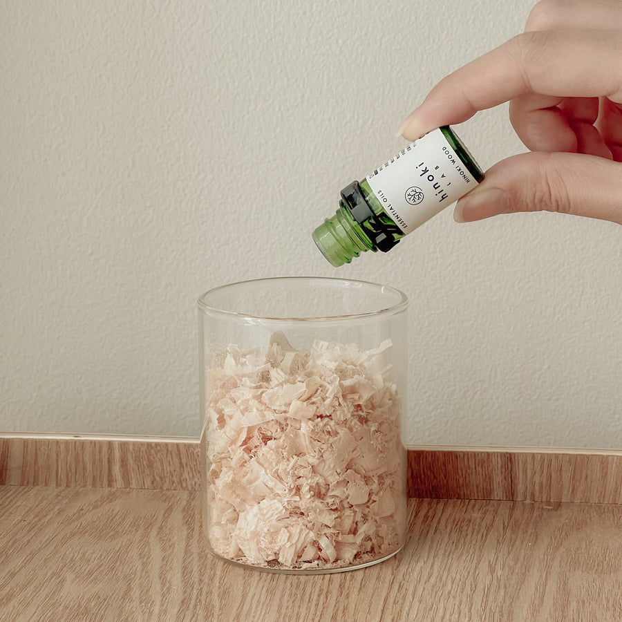 hinoki LAB essential oil 5ml + aroma jar set