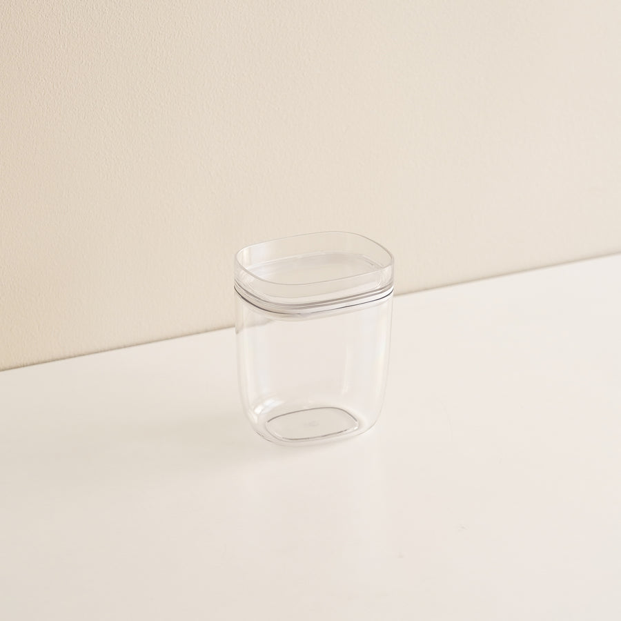 clear plastic canisters